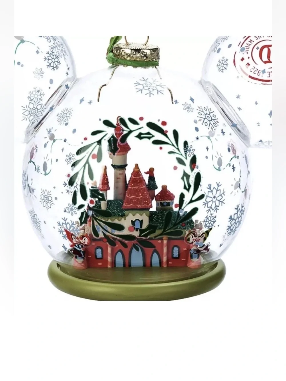 2024 Disneyland Sleeping Beauty Castle. Glass Ornament NIB